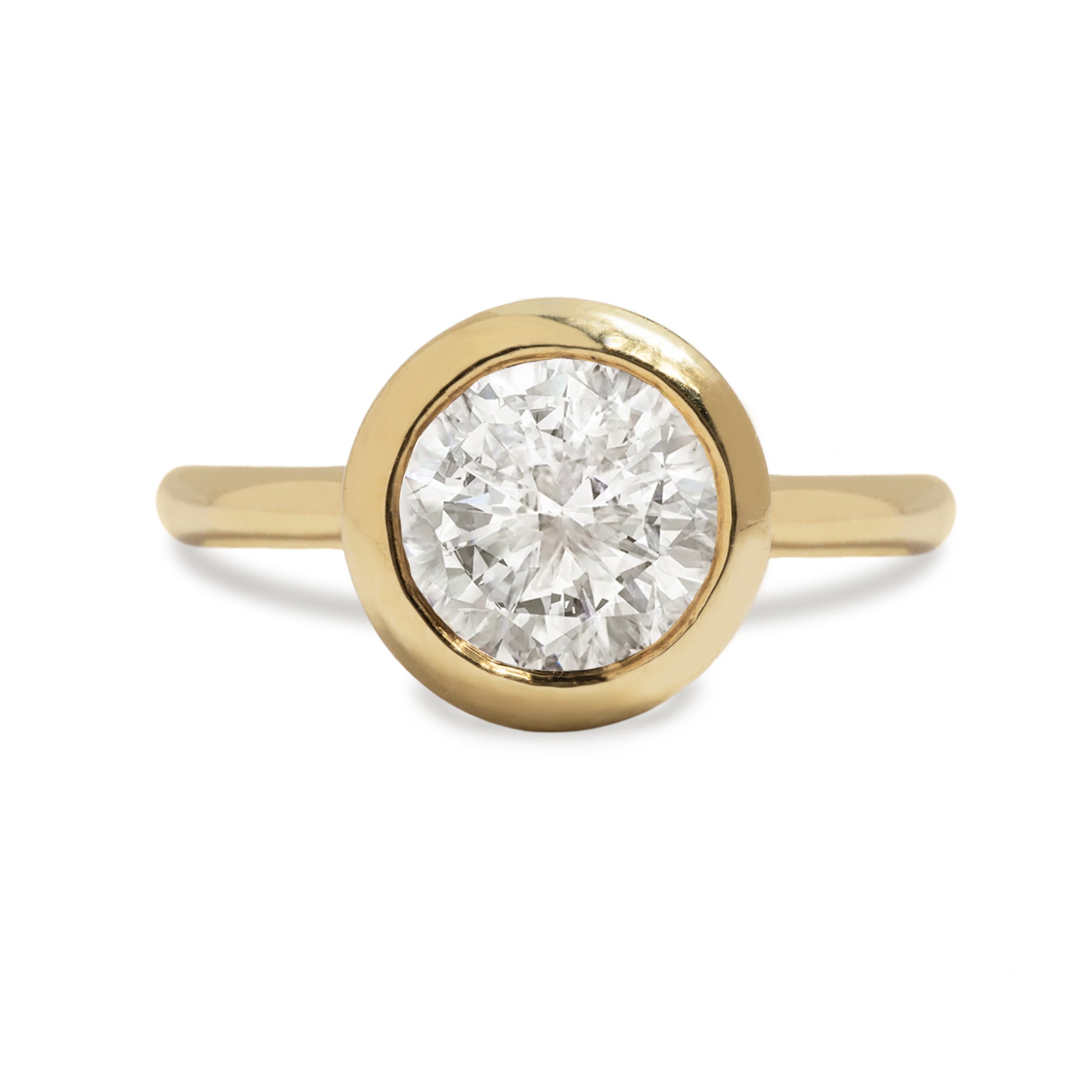 14kt Rose outlet White Yellow Gold Natural Diamond Set Round Micro Bezel Link Connector One Stone 1.5-4mm