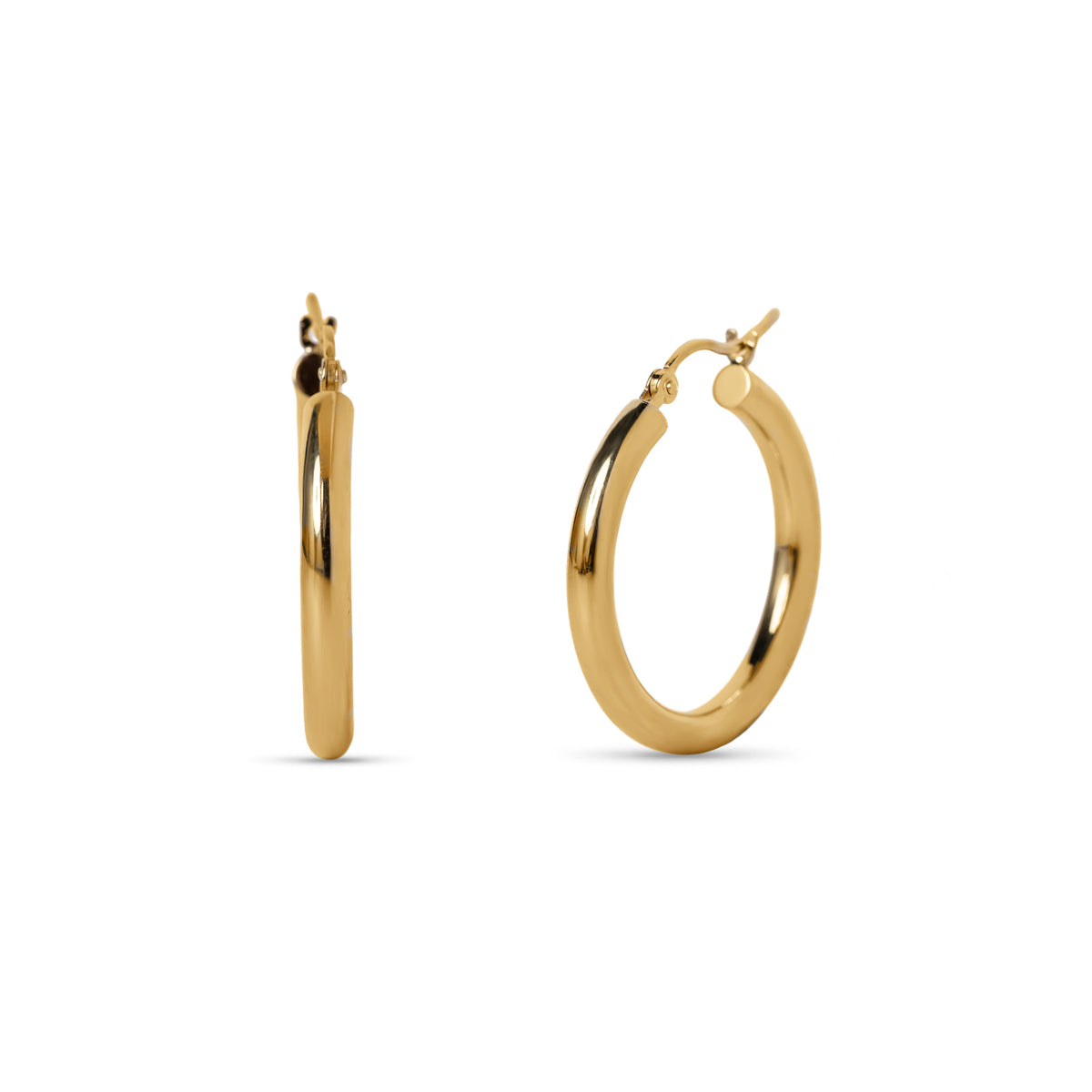 14k yellow gold 20mm small hoop earrings