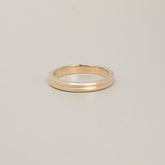 14k gold platinum double ridged wedding band