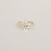 14k gold basket setting low set engagement ring