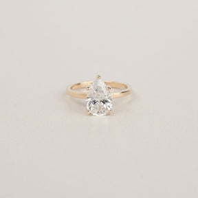 14k gold basket setting low set engagement ring