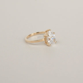 14k gold basket setting low set engagement ring