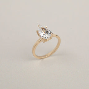 14k gold basket setting low set engagement ring