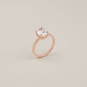 14k gold basket setting low set engagement ring